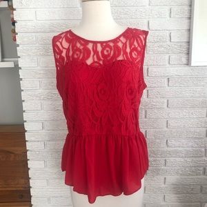 Romeo & Juliet Couture Large Peplum Blouse